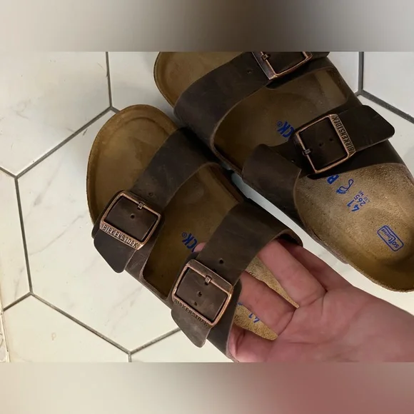 Birkenstock Dark Brown Double Strap Sandals - Picture 5 of 7